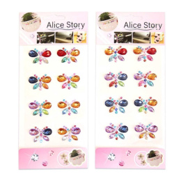 Наклейки Стразы Бабочки 9,5х15см Р22072-6 ТКН1005-1