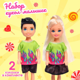 Куклы набор 2шт. 13,5см Лучшие друзья, в ассортименте, в коробке 10638175