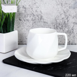 Чайная пара фарфоровая 220мл, белый, в п/у GH03-220/754611