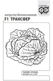 Капуста белокочанная Трансфер F1 0,1г белый пакет Гавриш