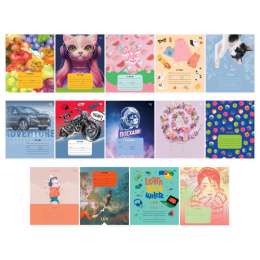 Тетрадь  18 листов клетка - линейка BG Микс универсальный Т5СК 61557