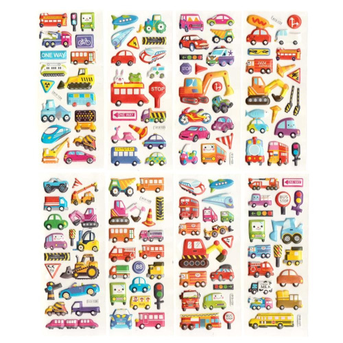 Наклейки Спецтехника 8 видов 7х17см Р307-28 ТКН732