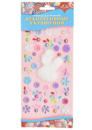 Материалы для творчества. Декоративные украшения. Цветочки и пушистик 1 С3764-01