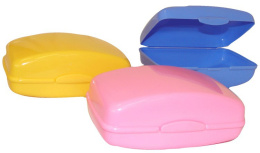 Мыльница закрытая пластиковая с защелкой, цвета в ассортименте Idea М2219