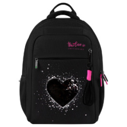 Рюкзак Berlingo Ergostyle Dark Glam 39,5х28х15см, 2 отделения, 3 кармана, эргономическая спинка BR-RR-202605