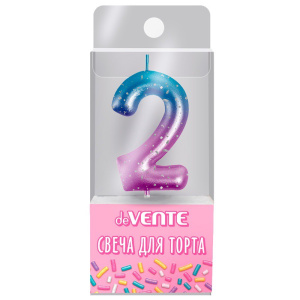 Свеча-цифра 2 Devente Degrade 9060501