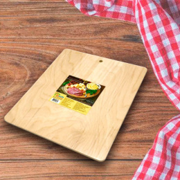 Доска разделочная экошпон без рисунка 375х250х80мм с отверстием ДомВуд Ф05/Д05