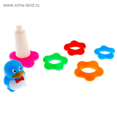 Пирамидка пластиковая Пингвинчик 5 колец 463476