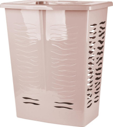 Корзина для белья пластиковая прямоугольная 60л 48х34,5х59,5см Regular, бежевый топаз Keeplex KL170811005