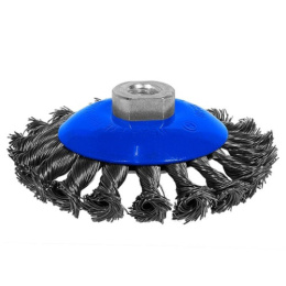 Щетка конусная для УШМ по металлу 100мм/М14 плетеная проволока Ring RinG 100140