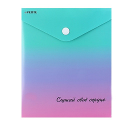Папка с кнопкой А6 0.18 Devente Degrade, непрозрачная ассорти 3071317