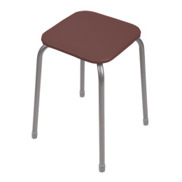 Табурет металлический Эконом с квадратным мягким сиденьем, коричневый Nika ТЭ3/К