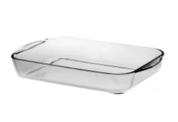 Форма для запекания стеклянная жаропрочная прямоугольная 40х25х6см 3,8л Borcam 59124 OB