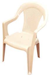 Кресло пластиковое Ротанг бежевый Ар-Пласт 11013