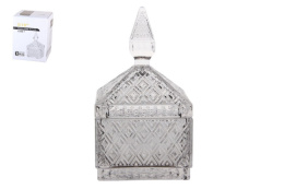 Ваза стеклянная с крышкой  90мм h-155мм, в п/у Коралл 8806