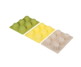 Форма для выпечки силиконовая  6 ячеек прямоугольная гофрированная 25,5x18x3,5см HS-027, в ассортименте Vetta 891-005