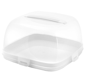 Тортница пластиковая квадратная с защелками 28х28х15см Idea М1121