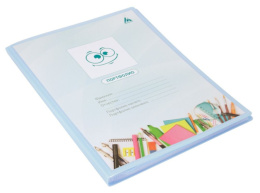 Портфолио Бюрократ Gems 0,7мм карман на лицевой стороне, голубой GEMPP40AZURE