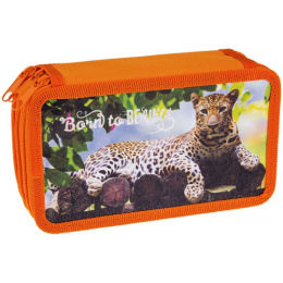 Пенал трехкамерный Дикие кошки 30П25/3_ПК12_10641