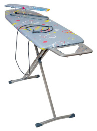 Доска гладильная металлическая основа Ника, тефлоновое покрытие, подрукавник, удлинитель, 122х40см Nika НТ10+