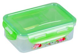 Контейнер для СВЧ пластиковый 0,50л прямоугольный с зажимами Fresh Food, прозрачный Ар-Пласт 05028