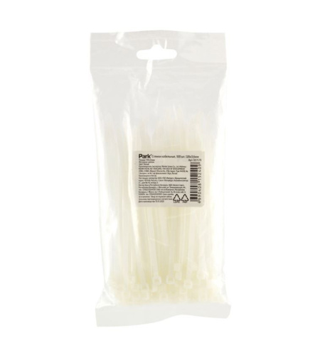 Хомуты пластиковые 120х3,6мм 100шт., белые Park 007579