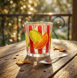 Набор стаканов стеклянных 6шт. 250мл низкие Яркий вкус, в п/у Декостек 144-Д