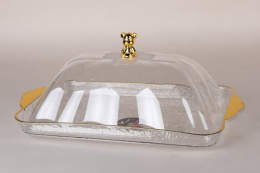 Блюдо пластиковое прямоугольное с крышкой 36,5х24,5х14,5см, для сервировки Коралл 8702