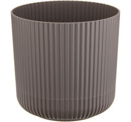Кашпо пластиковое Вельвет с поддоном 3,6л d-18см h-17,5см французский серый Idea М3182