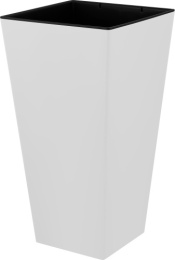 Горшок для цветов пластиковый London Cube со вставкой 34л 30х30см, белоснежный жасмин InGreen IG780411048