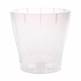 Горшок для орхидей пластиковый Лея со вставкой 5,0л d-21,5см прозрачный Альтернатива М7885