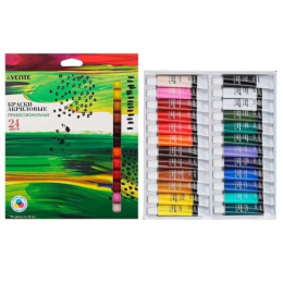 Краски акриловые 23 цвета 24шт.  Devente художественные, 12мл, в тубах 8170300