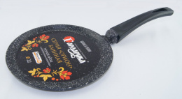 Блинница алюминиевая литая с антиприг. мраморным покрытием Орион d-22см с ручкой soft-touch Гардарика 0822-04