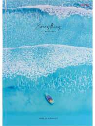 Книжка записная А4 160 листов Лодка и прибой, книжный переплет Б160-1360