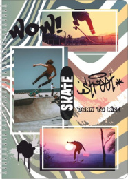 Тетрадь  48 листов Skate, гребень LAMARK0302 128/00135502