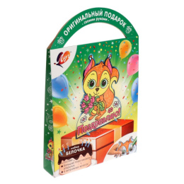 Краски по стеклу Луч с трафаретом Винтажная открытка. Белочка 32С 2119-08