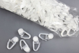 Крючки для штор пластиковые с роликом и замком набор 100шт. большие Мирхозторг 1102