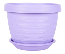 Горшок для цветов пластиковый Толедо с поддоном  4,5л d-24см h-17см лаванда 5plast 5PL0451