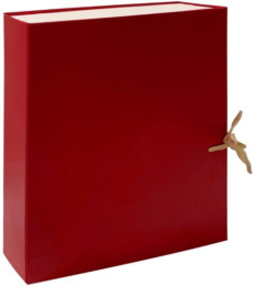 Короб архивный  50мм Lamark, бумвинил, 2 завязки, складной, красный 128/741052  AB0105-RD