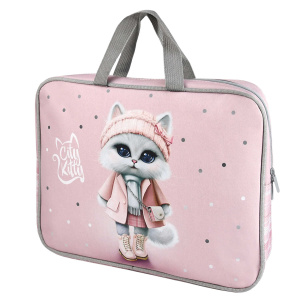 Папка-портфель детский Кошечка в пальто 69318