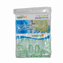 Штора для ванной ПВХ 180х180см, кольца, дизайн микс Радужный Дом РД64351