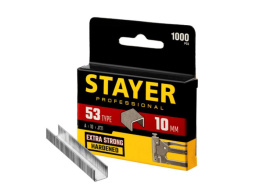 Скобы для мебельного степлера 10мм 1000шт., тип 53 Stayer 3159-10