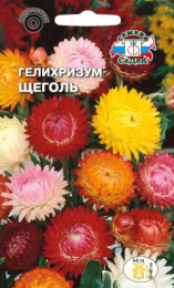 Гелихризум Щеголь смесь цветов 0,2г цветной пакет Седек