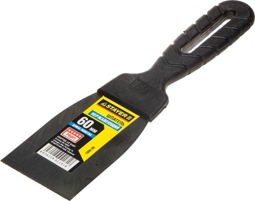 Шпатель нержавеющий  60мм пластиковая ручка, ProFlat Professional Stayer 1008-06