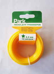 Леска для триммера звезда 2,4мм, 15м, на блистере Park 990591