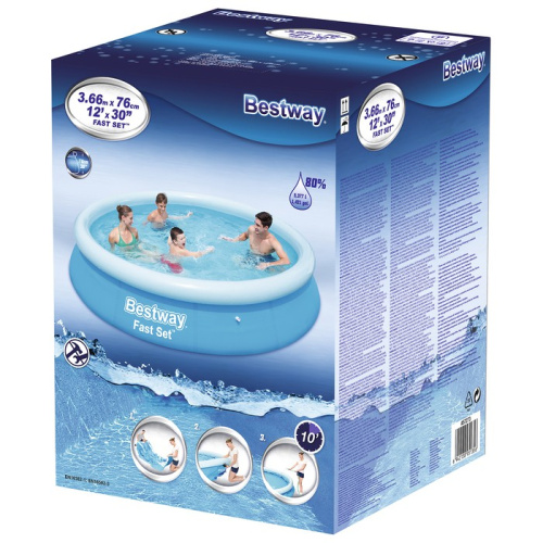 Бассейн надувной круглый 5377л 366х76см Fast Set BestWay 57273/030500