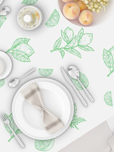 Скатерть полиэтиленовая прямоугольная 110х150см Лимоны Avikomp 2308