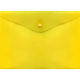 Папка с кнопкой А4 0.15 Attomex, полупрозрачная желтая 3071052