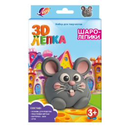 Набор для творчества. Шаролепики с пластилином. Мышка Луч 35С 2328-08