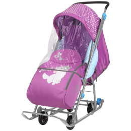 Санки-коляска комбинированная Baby 1 Коты Аристократы кошечка Мари орхидея Nika DB1/1